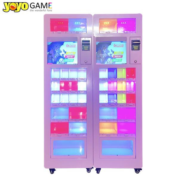Coin-Operated Lipstick & Mini Snack Vending Machine with Bill Acceptor for Game Centers & Cosmetics Displays