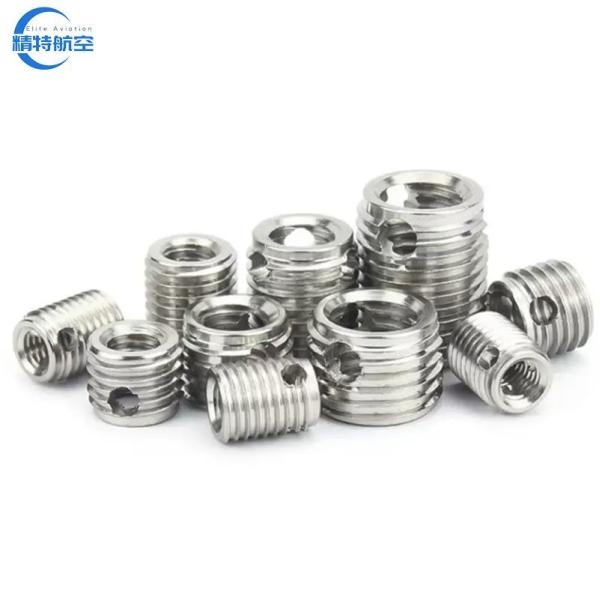 Left Rotation Type 302 Self Tapping Thread Inserts Slotted and Small Outside Diameter