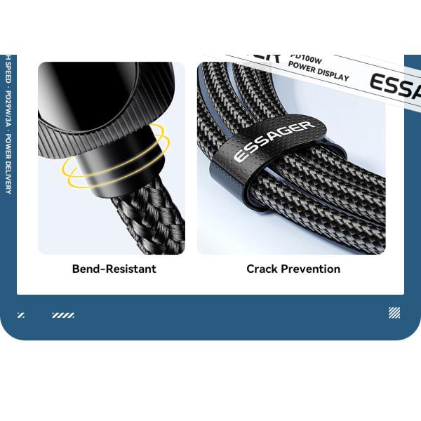 ES-X57 Series USB C To L Lightning Charging Cord 29W For IOS / Earphone