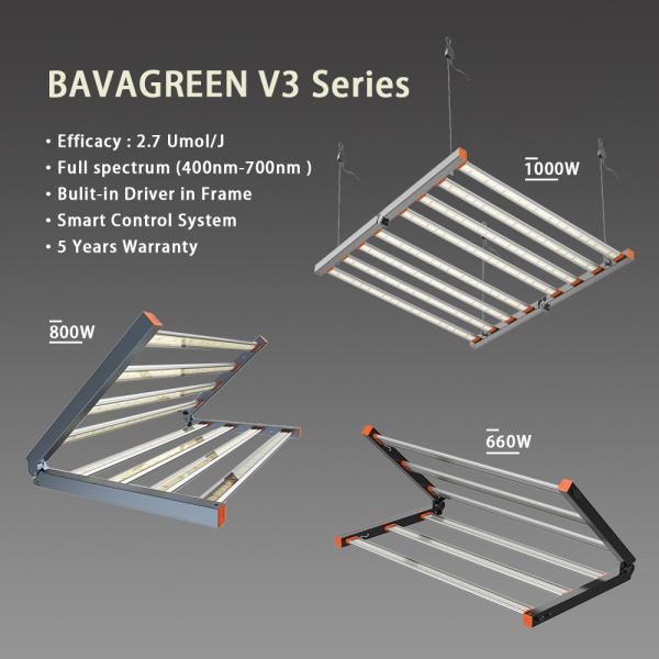 800W SMD2835 LED Grow Light Bar Frame Folding Up To 180 Degrees