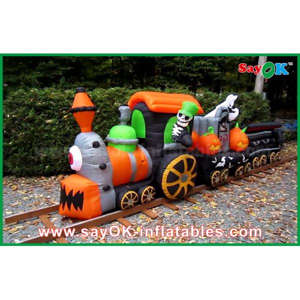 6m OXFord Cloth Inflatable Holiday Decorations Halloween Train For Fun ROHS