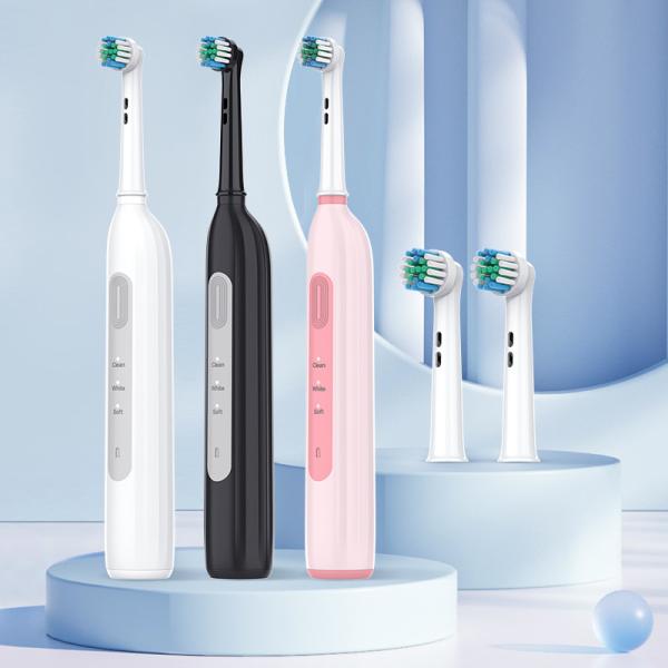 Smart Rotating Electric Toothbrush Rechargeable Rotary Toothbrush with 2 Heads