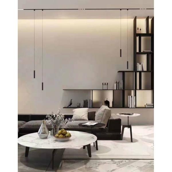 Interior Design Linear LED Track Light Suspension Mount Installation