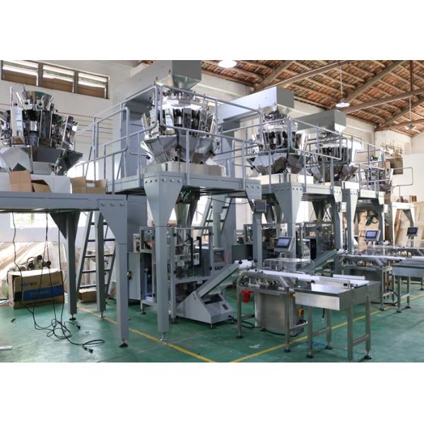High Speed Vertical Form Fill Seal Machine With Multi Head Weigher Auger Filler