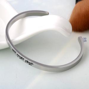 Quality Stainless steel open bracelet, Custom Inspirational Jewelry Fashion Stainless Steel Cuff Bangle Bracelet for sale