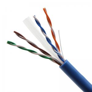 Quality 250MHz 24AWG UTP Cat6 Plenum Bare Copper CCA Wire CMR CMP Rated for sale