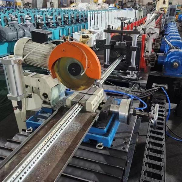 Galvanized Steel Electric Cabinet Column Shelf Roll Forming Machine For Uprights