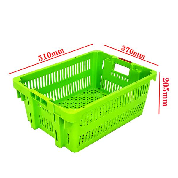 Durable Nestable Plastic Crates 505*370*210mm Size Convenient for Moving and Shipping