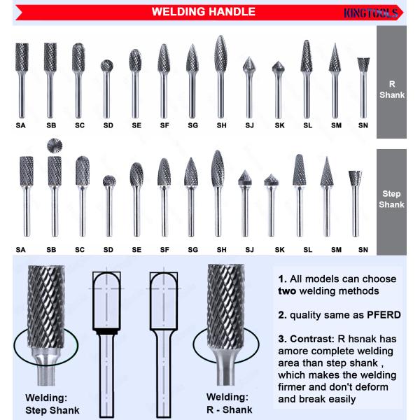 Highlight Single / Double / Aluma / Diamond Cut Tungsten Carbide Bur Bits