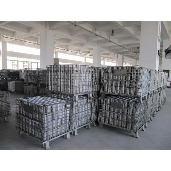 Heavy Duty Industrial Wire Containers Customized Colors Wire Mesh Pallet Cages