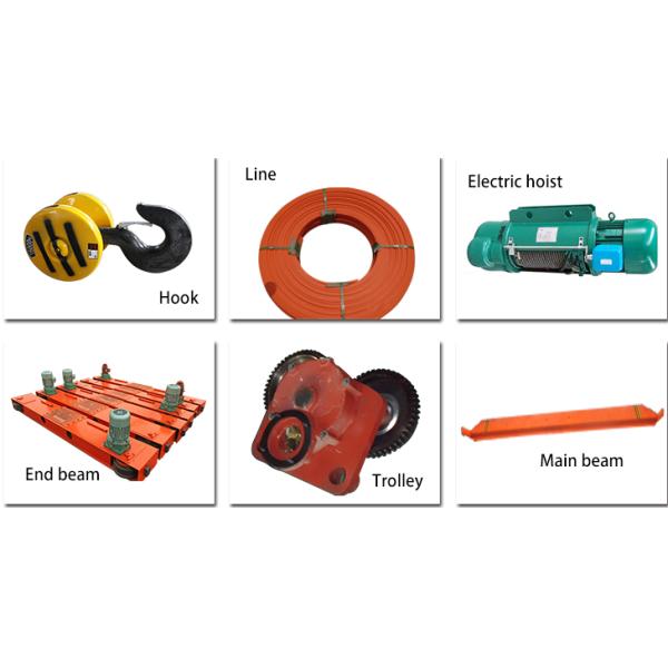 5 Ton Single Girder Overhead Crane , Light Duty Bridge Crane Small Volume