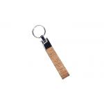 China Cork Plain Leather Keyring 12mm Bulk Leather Keychains Souvenir Advertising Gift for sale