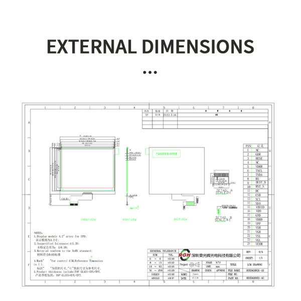 4.2 Inch E ink Epaper Display Module Static Screen Electronic Paper ODM