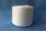 Smooth Hairless Raw White polyester textured yarn With Ring Spun Technics , AAA