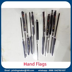 Custom Hand Waving Flags with Solid Flagpole