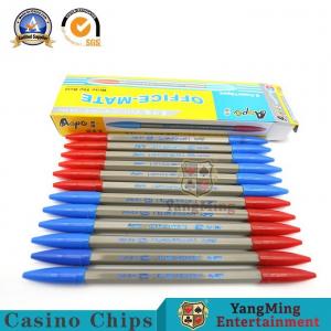Quality Size 170mm Baccarat Gambling Systems Red And Blue Ballpoint Pen for sale