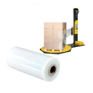 Quality 25 Micron Stretch Wrapping Film Hand Use LLDPE Stretch Film Roll for sale