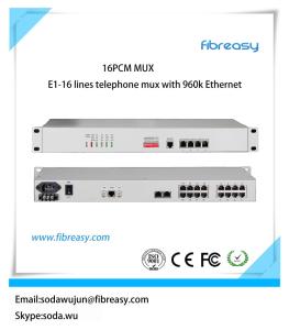 High performance E1 pcm mux  16Voice and 4 port  Ethernet , 4  port data fiber optical Multiplexer with network managed