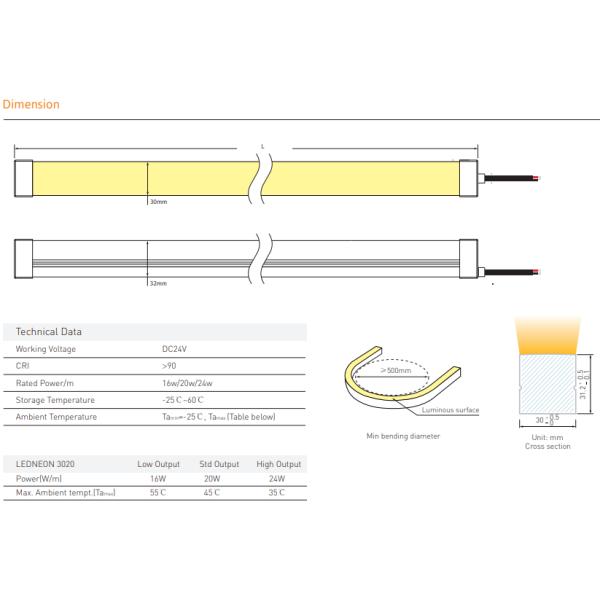 LEDCORP® Neon Flex Side Bend Pro/CCT/RGB/Digital/DMX/360° with Simple and Stylish Appearance