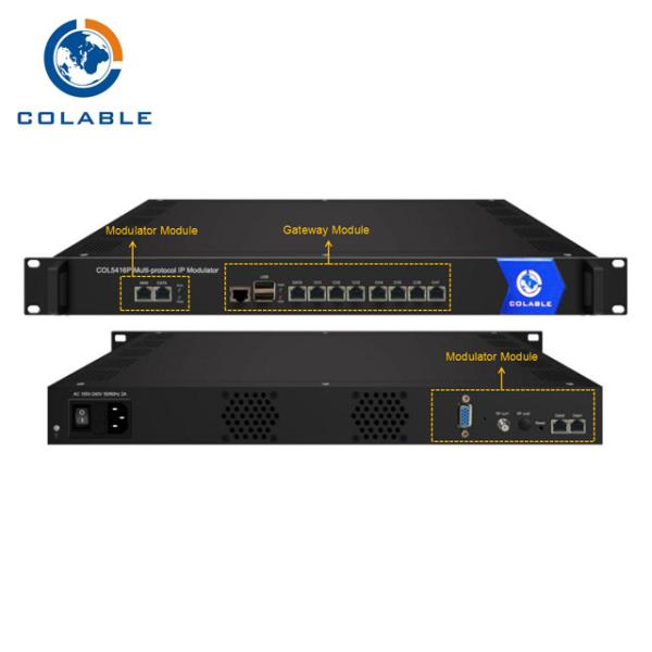 Buy IP Protocol Converter To Multi Channel RF Modulator QAM DVB - T ISDB - T Output COL5416P at wholesale prices