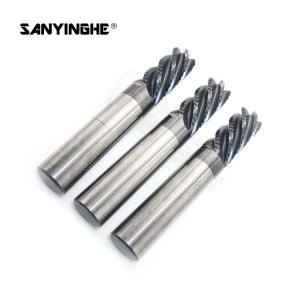 Quality 3 Flute Solid Carbide Roughing End Mills CNC Flat Router Bits Threaded Mills Cutting Tools for sale