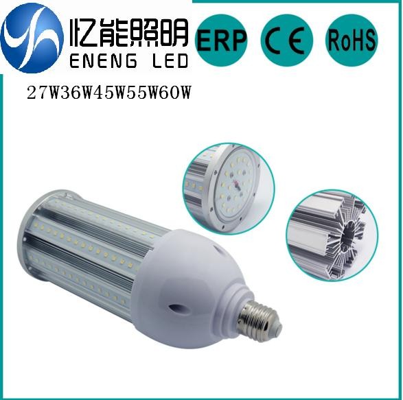 high lumen 130LM/W E27E40 36W led street light corn lamp led high bay light smd5630 cri>80 3 years warranty CE ROHS