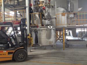 Quality 500KG 15C Capacity Molten Aluminum Transfer Ladles Pouring Molten Metal for sale