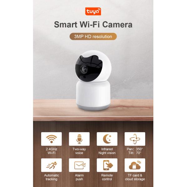 Glomarket Tuya Wifi Smart Camera 2/3/5MP Indoor Baby Monitor PTZ IP Mini Security Camera