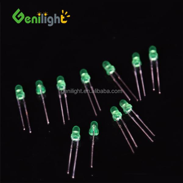 Fixed LED Light Emitting Diode GREEN F3 LEDs Diode with Max. Reverse Voltage of 5V