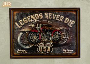 China Resin Motorcycle Wall Decor Antique Wood Pub Signs Decorative Wall Plaques on sale