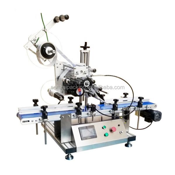 Flat Surface Bottle Packaging Labeling Machine , Tabletop Automatic Sticker