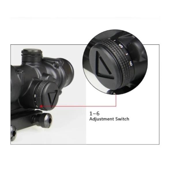 Forged Aluminum ACOG 4x32 Scope With Dual Illumination Mini Reflex Red Dot Scope