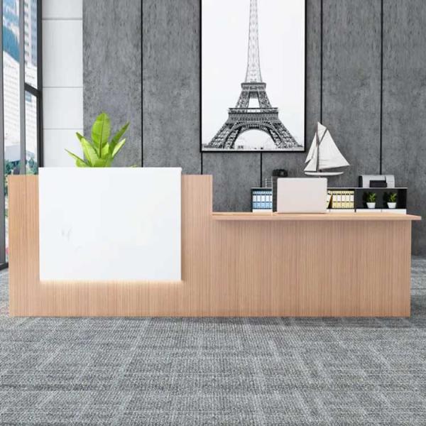 2000Wmm Executive Receptionist Desk With Two Lockable Drawers