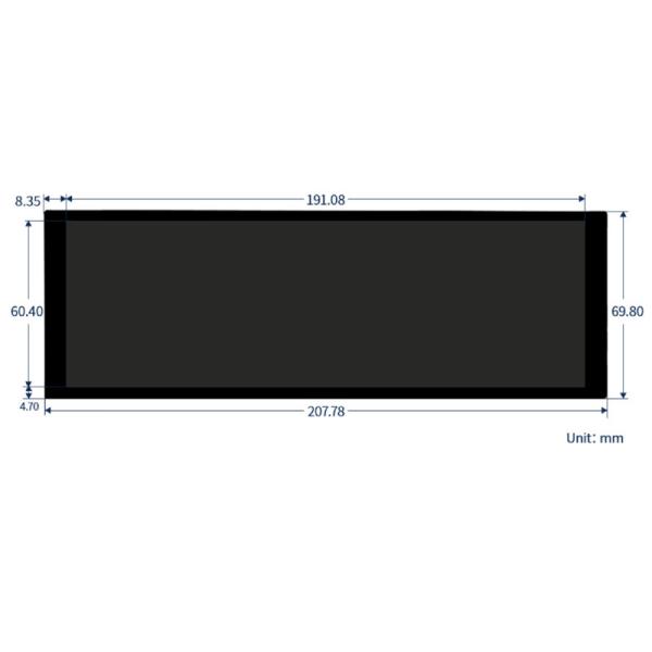 Buy 7.9 Inch Bar Type IPS Capacitive Touch TFT Monitor with HDMI Output for Raspberry Pi 4 Windows os 400x1280 Resolution at wholesale prices