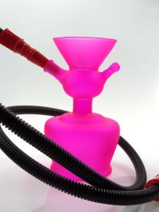 China Pink Mini Glass Hookah Pipes with 1.5M plastic hookah pipes on sale