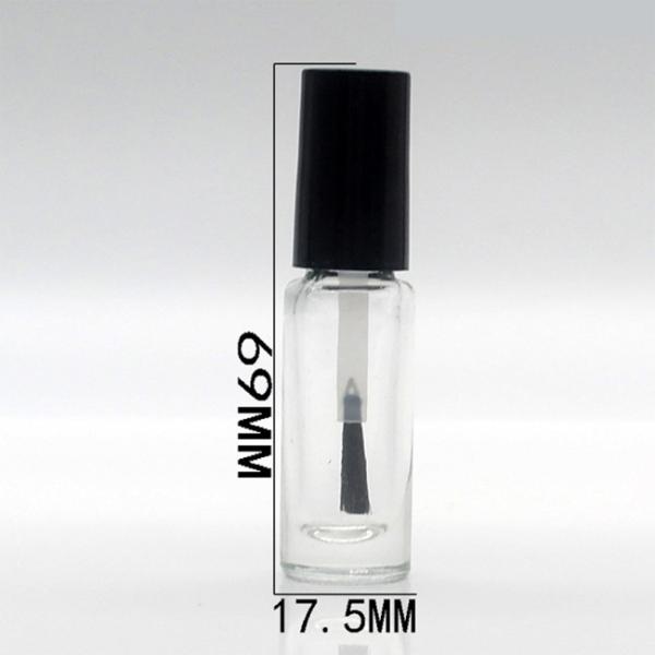 Matte Surface Empty Glass Nail Polish Bottles , Oval Empty Nail Polish Bottles With Brush