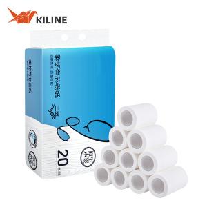 Quality OEM Logo Household Toilet Paper Toilet Paper Rolls White Color 100%Pulp for sale