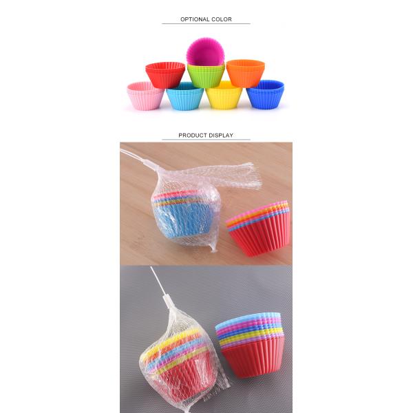 Reusable Standard Colorful Truffle Cups Non-stick Cupcake Baking Liners Muffin Molds Funny Silicone Baking Cups Cake Mold