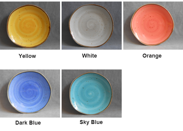 Round 6.5" 8.5" 10.5" Stoneware Dinner Plates Dishwasher Safe