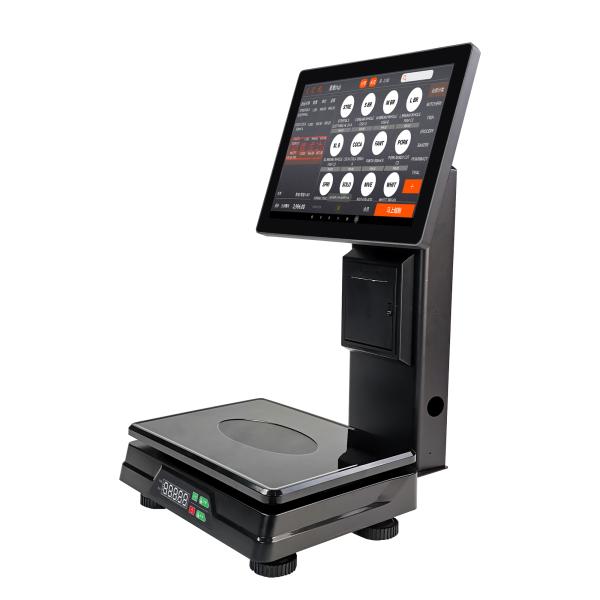 Heavy Industry Platform Digital Electronic Price Weighing POS Scale with Printer Barcode Labels for Supermarket