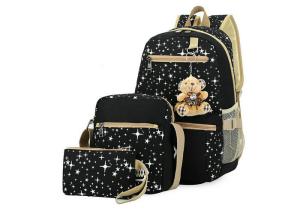 Quality Star Printing Trendy School Backpacks , Teenage Girl's Rucksack School Bag for sale