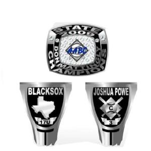 Quality Silver Baseball State Championship Rings for sale