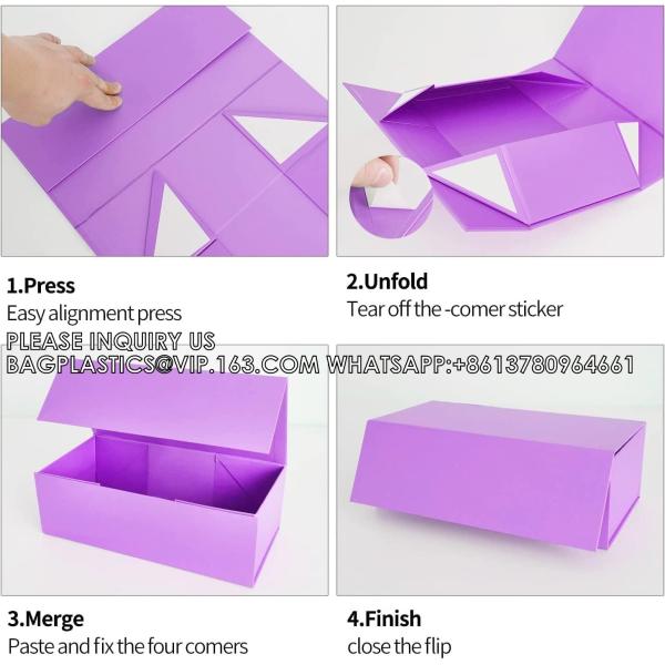 Custom Magnet Magnetic Luxury Packaging Folding Paper Gift Box Business Flap Lid Packaging Cardboard Bespoke Custom