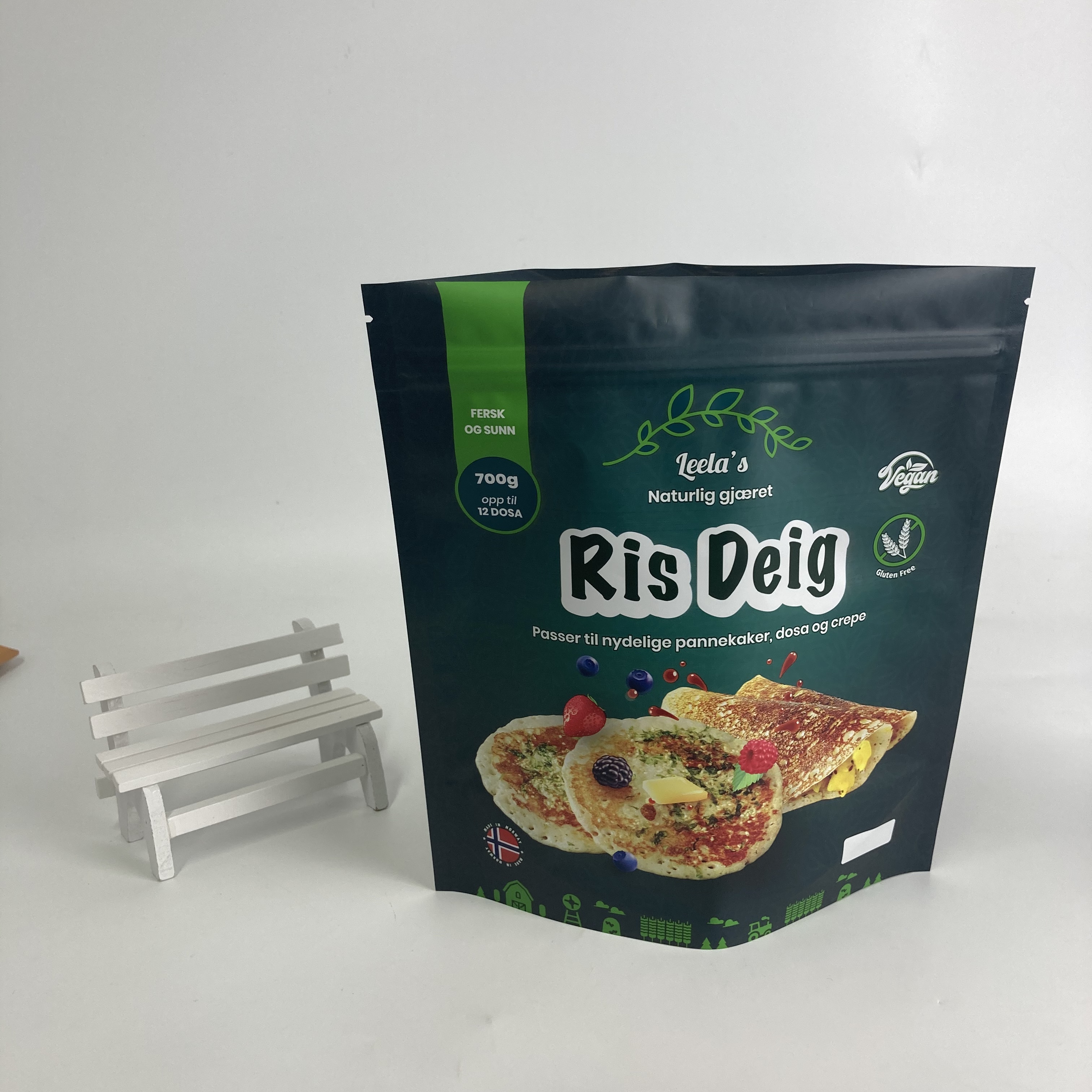 100% Biodegradable Custom Printed Plastic Bags Stand Up Zipper Bags Resealable Food Packaging Bags