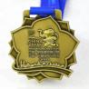 3D Custom Sports Medals Double / Single Sided 0.8-5mm Thickness With Stripes for sale