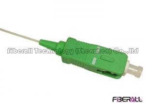SC APC Fiber Optic Pigtail / Patch Cord With Green Connector 2.5mm Ceramic Ferrule