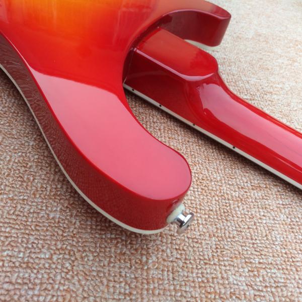 Top quality Rick 4003 model Ricken 4 strings Electric Bass guitar in Cherry burst color Chrome hardware, Free shipping