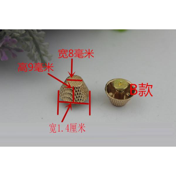 Fashionable simple pattern gold round 8 mm custom leather rivets bottom nails for handbag