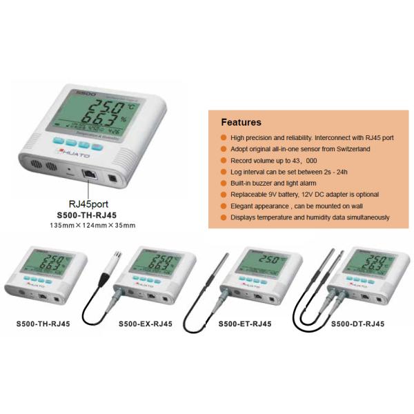 S500-EX-RJ45 Temperature Monitoring System With Email Sms Audio Alarm Functions