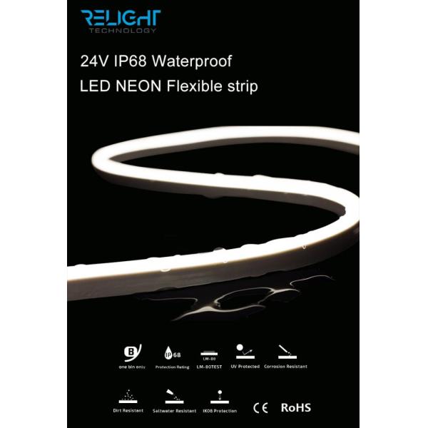 24V IP68 Waterproof LED NEON Flexible Strip Lights 5050 RGBW  5000*12mm